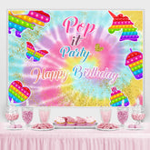 Pop Es Paery Funkeln Gold Thema Glücklich Geburtstag Hintergrund